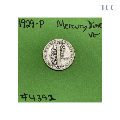 1929-P Mercury Dime VG Very Good 90% Silver