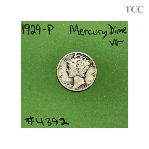 1929-P Mercury Dime VG Very Good 90% Silver