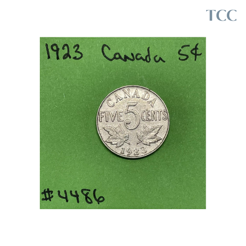 1923 Canada 🇨🇦 5c Cents Nickel Circulated