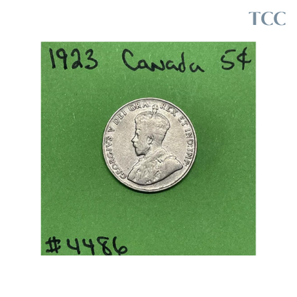 1923 Canada 🇨🇦 5c Cents Nickel Circulated