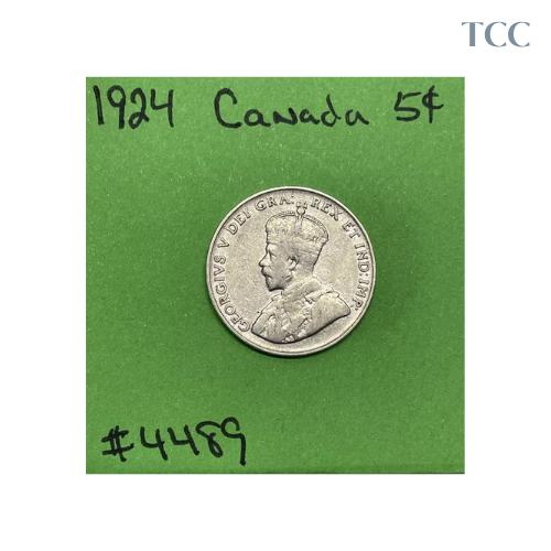 1924 Canada 🇨🇦 5c Cents Nickel Circulated