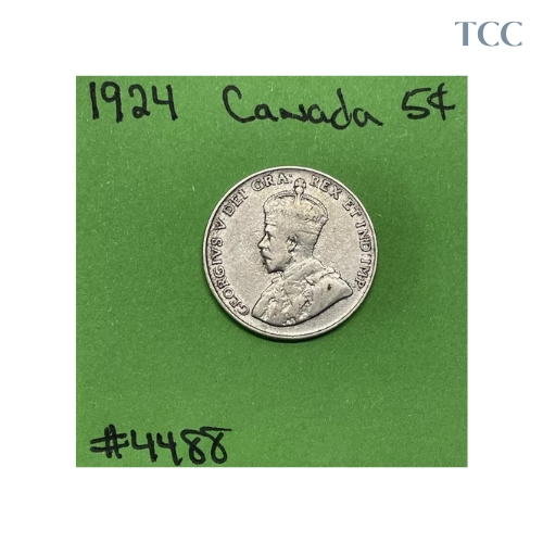 1924 Canada 🇨🇦 5c Cents Nickel Circulated