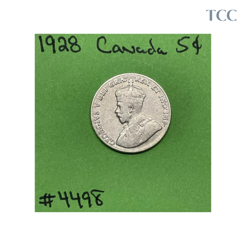 1928 Canada 🇨🇦 5c Cents Nickel Circulated