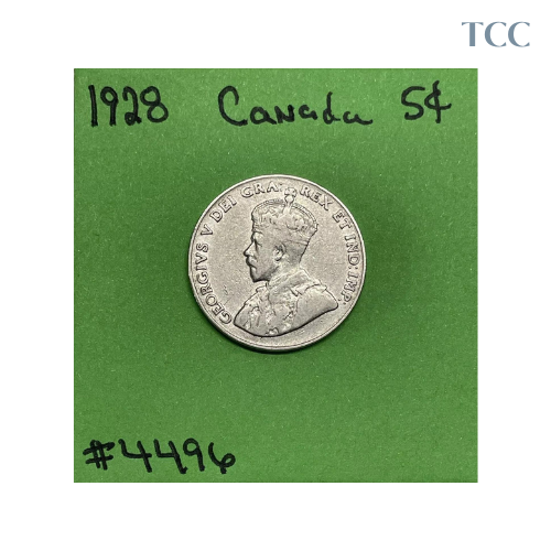 1928 Canada 🇨🇦 5c Cents Nickel Circulated