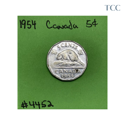 1954 Canada 🇨🇦 5 cents Nickel