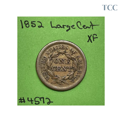 1852 Braided Hair Large Cent 1c XF Extra Fine