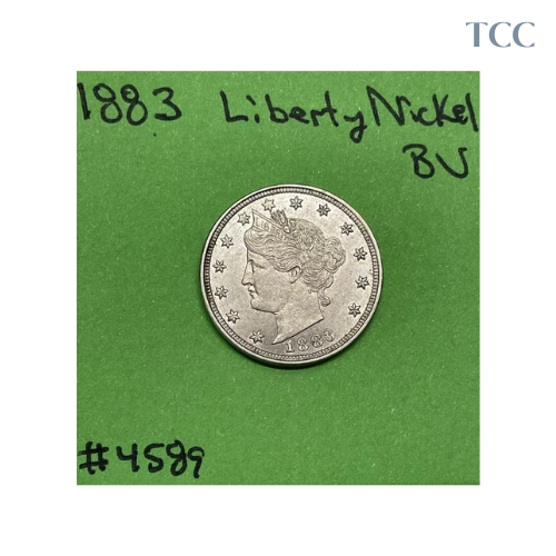 1883 No Cents Liberty V Nickel 5c BU Brilliant Uncirculated