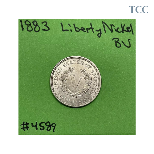 1883 No Cents Liberty V Nickel 5c BU Brilliant Uncirculated