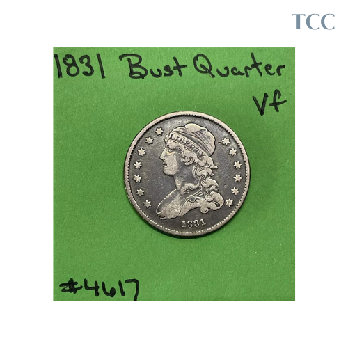 1831 Capped Bust Quarter .25c VF Very Fine