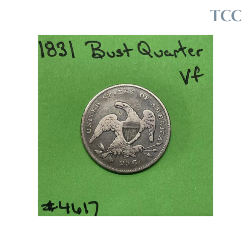 1831 Capped Bust Quarter .25c VF Very Fine