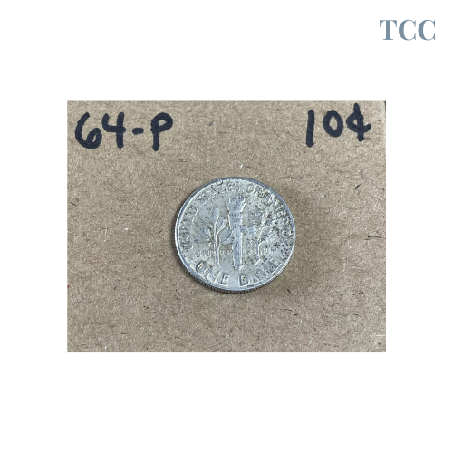 1964 P Roosevelt Dime 10c 90% Silver