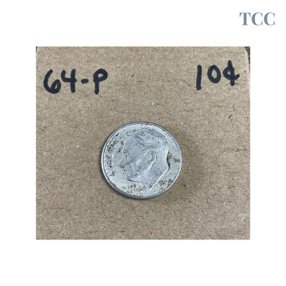 1964 P Roosevelt Dime 10c 90% Silver