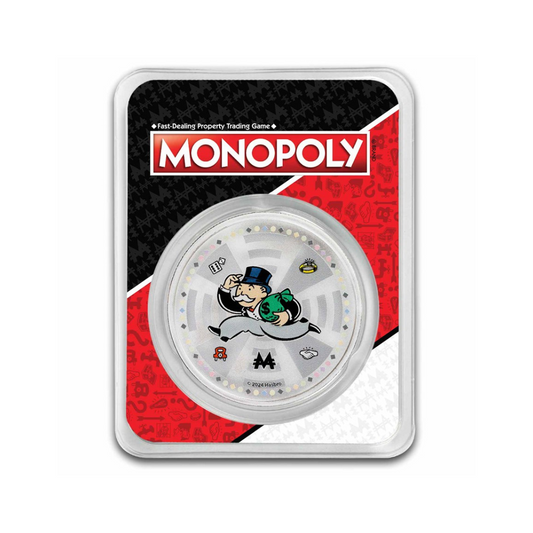 2024 Samoa 1 oz Silver Mr. Monopoly Colorized with TEP