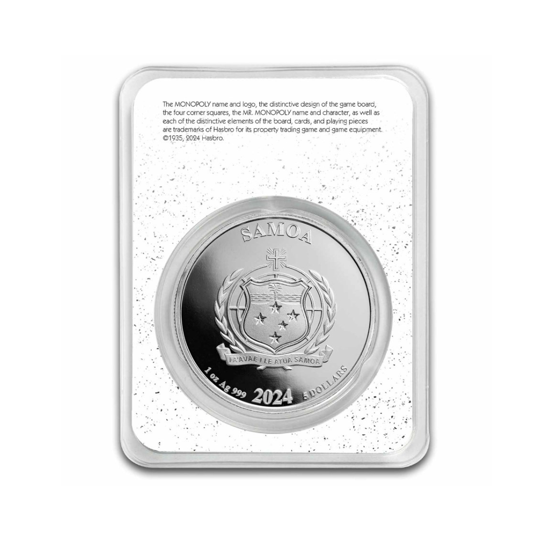 2024 Samoa 1 oz Silver Mr. Monopoly (with TEP)