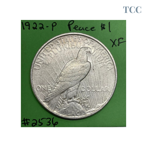 1922-P Peace Silver Dollar $1 XF Extra Fine