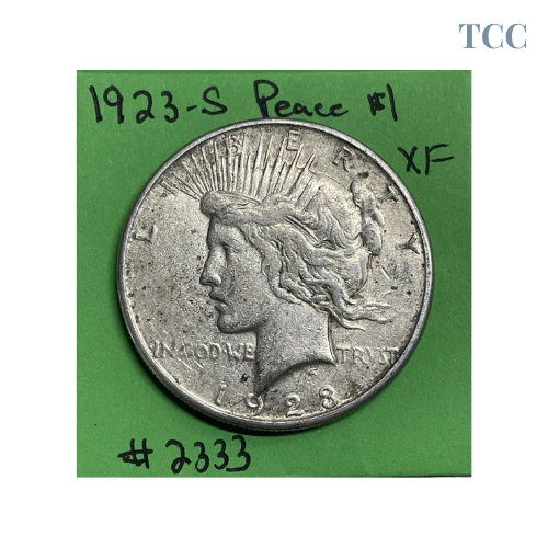 1923 S Peace Silver Dollar 90% Silver-XF Extra Fine