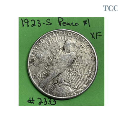 1923 S Peace Silver Dollar 90% Silver-XF Extra Fine