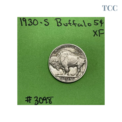 1930-S Buffalo Indian Head Nickel 5c XF Extra Fine