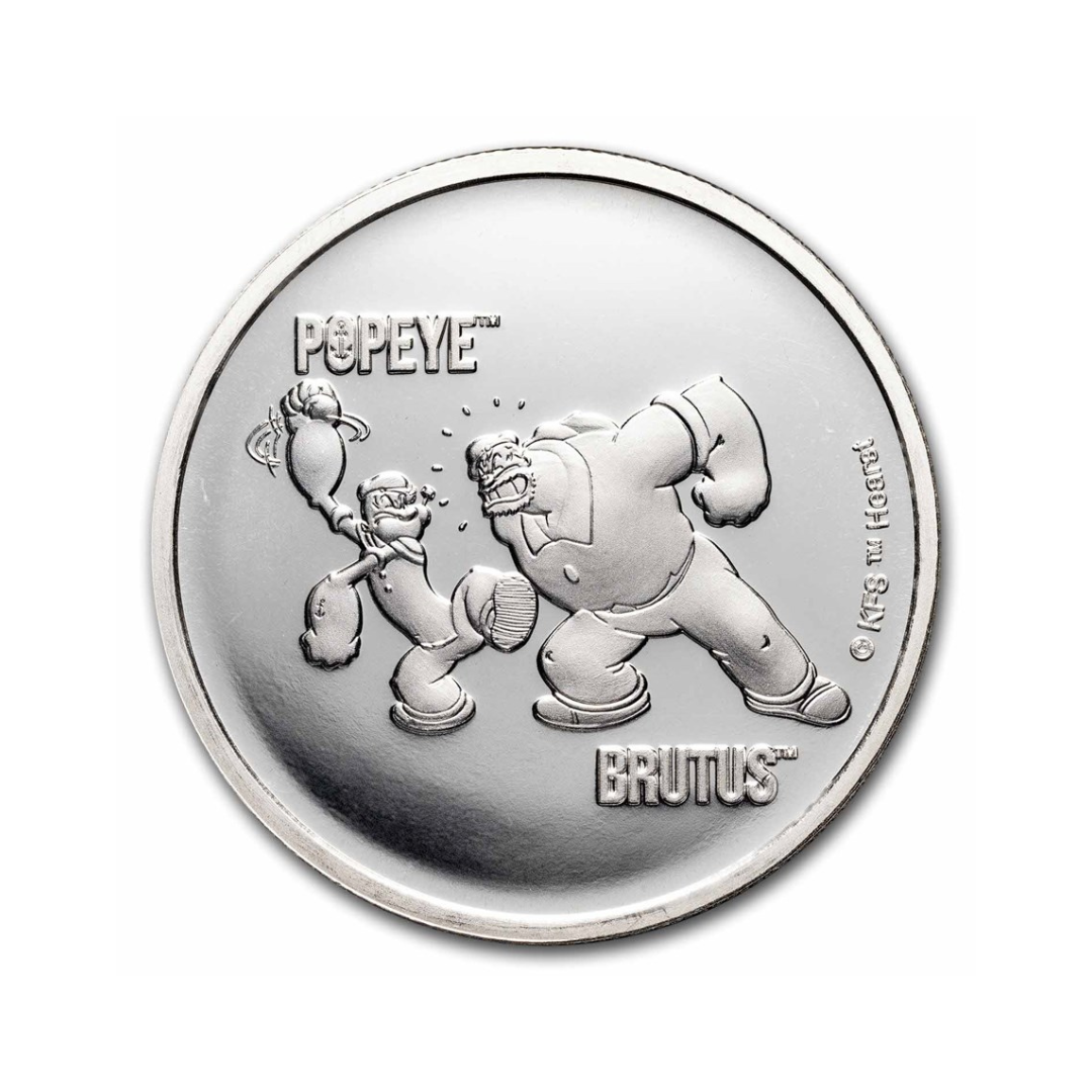 2024 Samoa 1 oz Silver Popeye and Brutus BU