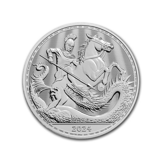 2024 Great Britain 1 oz Silver St. George and the Dragon BU