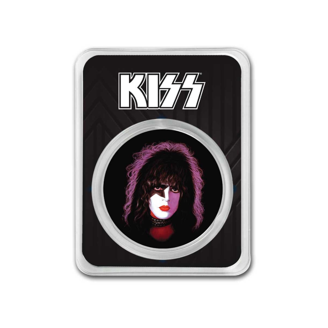 KISS 1 oz Silver Colorized Purple Starchild in TEP