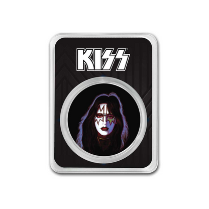 KISS 1 oz Silver Colorized Blue Spaceman in TEP