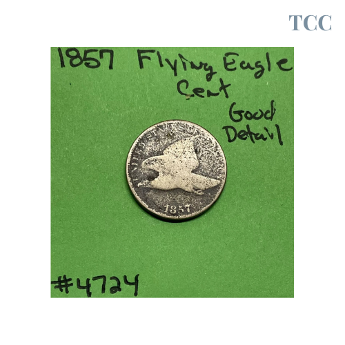 1857 Flying Eagle Cent / Penny 1c Good Details