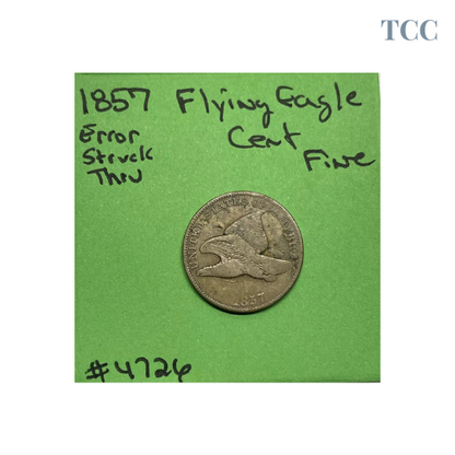 1857 Flying Eagle Cent / Penny 1c Fine