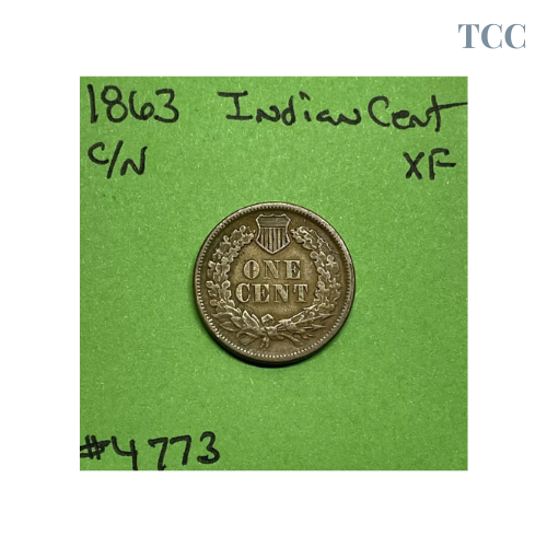 1863 Indian Head Cent XF Extra Fine Copper-Nickel