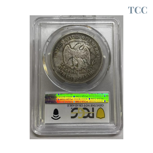 1876 US Trade Dollar $1 PCGS VF Details Cleaned Low Mintage Tough Date