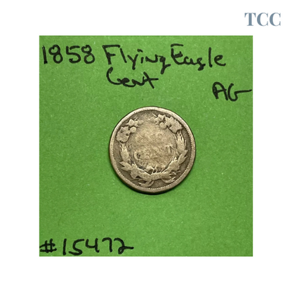 1858-P Flying Eagle Cent LL Large Letters (AG)