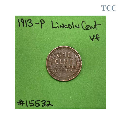 1913-P Lincoln Wheat Cent / Penny 1c VF Very Fine