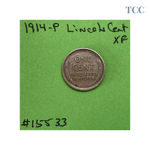 1914-P Lincoln Wheat Cent / Penny 1c XF Extra Fine