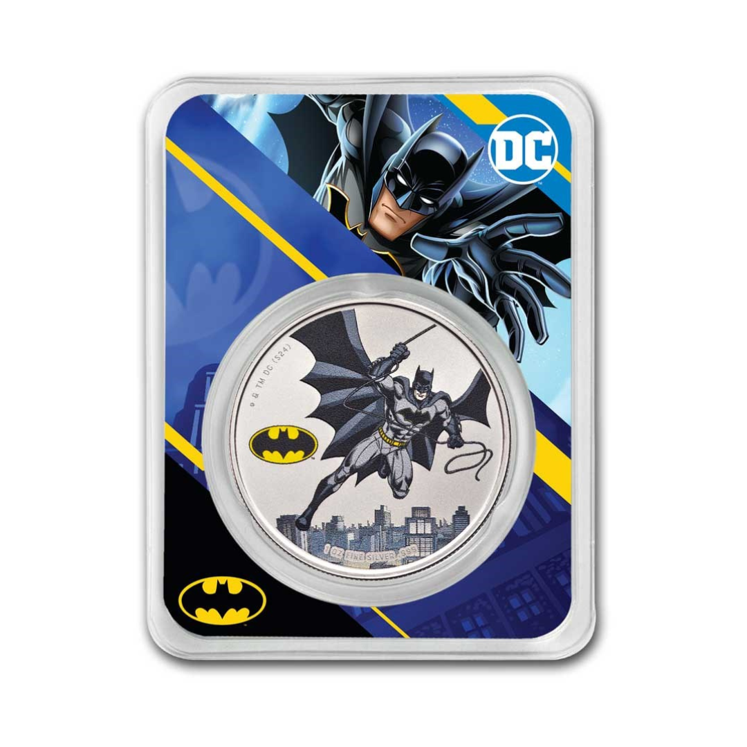 2024 Samoa 1 oz Silver DC Comics Batman Colorized with TEP