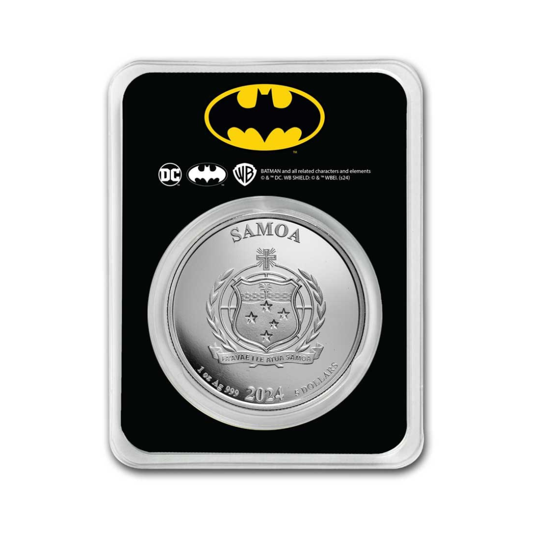 2024 Samoa 1 oz Silver DC Comics Batman Colorized with TEP