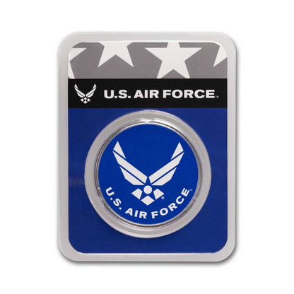 1 oz Silver Colorized Round - U.S. Air Force Wings Logo (In TEP)