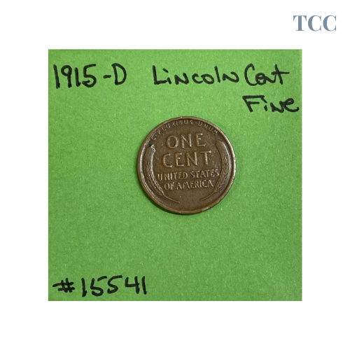 1915 D Lincoln Wheat Cent / Penny 1c Fine