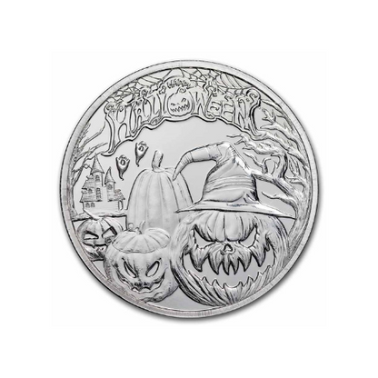 1 oz Silver Round Halloween Fright Trick or Treat