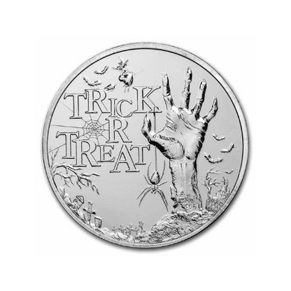 1 oz Silver Round Halloween Fright Trick or Treat