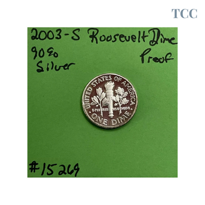 2003 S Roosevelt Dime Choice Proof 90% Silver