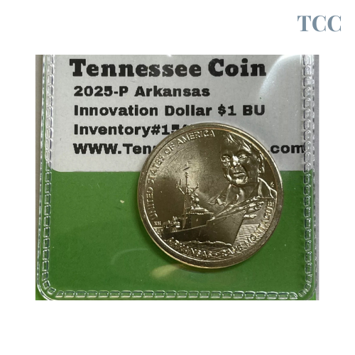 2025-P Arkansas American Innovation $1 Dollar Coin BU Brilliant Uncirculated