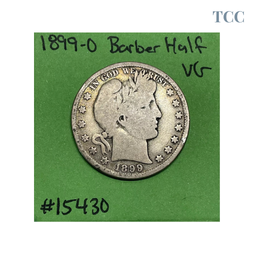 1899 O Barber Half Dollar 90% Silver VG Very Good