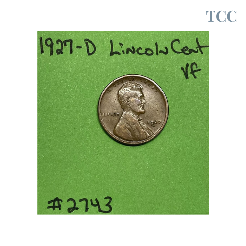 1927 D Lincoln Wheat Cent 1c VF Very