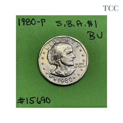 1980 P Susan B Anthony Dollar $1 BU Brilliant Uncirculated