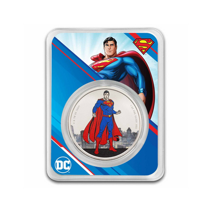 2024 Samoa 1 oz Silver DC Comics Superman Colorized with TEP