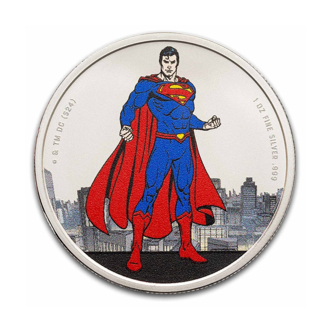 2024 Samoa 1 oz Silver DC Comics Superman Colorized with TEP