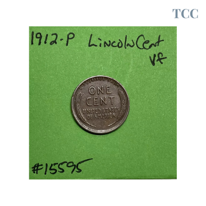 1912-P Lincoln Wheat Cent / Penny 1c VF Very Fine