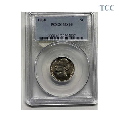 1938-P Jefferson Nickel 5c PCGS MS-65