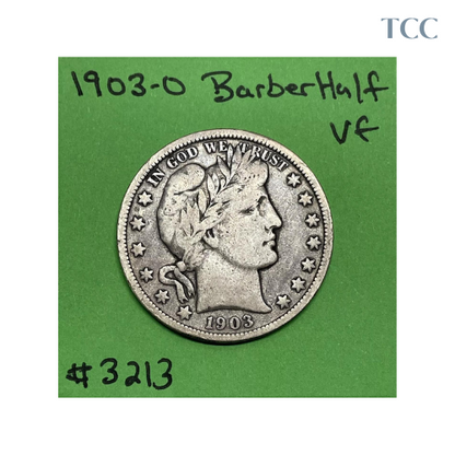 1903 O Barber Liberty Head Half Dollar VF Very Fine 90% Silver