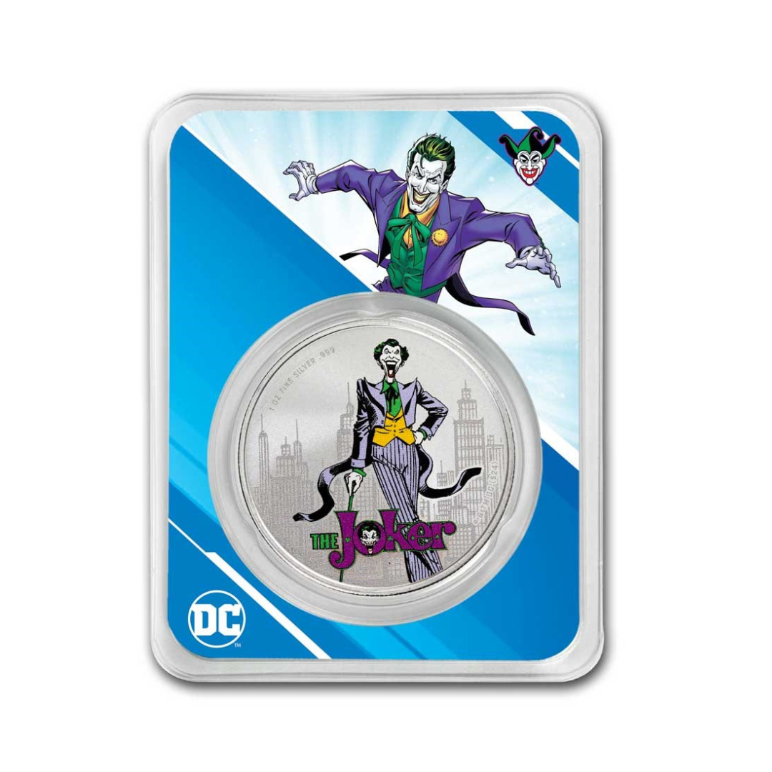 2024 Samoa 1 oz Silver DC Comics The Joker Colorized with TEP